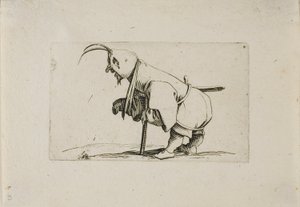 Kreupel met een pet, uit Varie Figure Gobbi door Jacques Callot