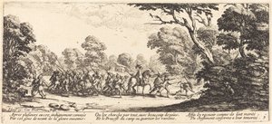 Ontdekking van de criminele soldaten, ca. 1633 door Jacques Callot