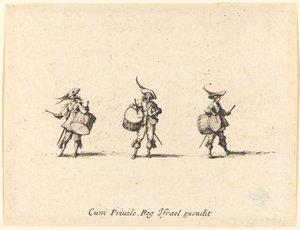 Oefening met Trommels door Jacques Callot
