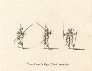 Oefening met het Musket door Jacques Callot