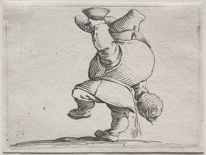 Drinker van achteren gezien door Jacques Callot