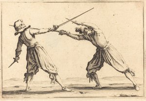 Duel met Zwaarden en Dolken door Jacques Callot