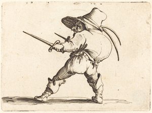 Duelist met zwaard en dolk
