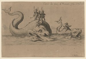 De komst van Monsieur de Vroncourt, Tyllon en Marimont door Jacques Callot