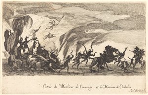 Ingang van M. de Couvonge en M. de Chalabre door Jacques Callot