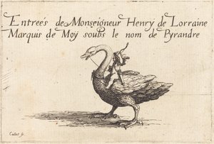 Ingang van Monseigneur Henry de Lorraine, Markies de Moy, onder de Naam Pirandre door Jacques Callot