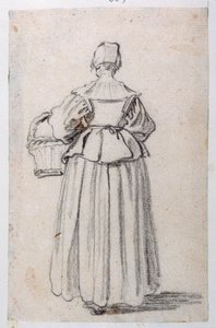 Figuur met de rug naar ons toe door Jacques Callot