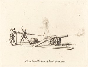 Het afvuren van het kanon, 1634-1635