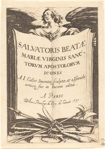 Frontispice voor "De Grote Apostelen" door Jacques Callot