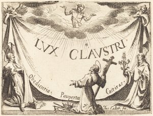 Frontispice voor "Het Licht van het Klooster" door Jacques Callot