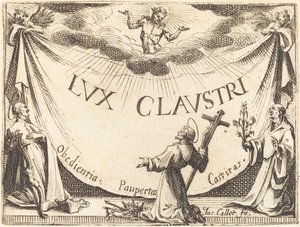 Frontispice voor "Het licht van het klooster" door Jacques Callot