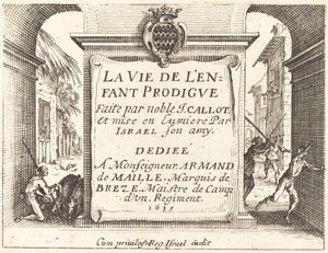 Frontispice voor De Verloren Zoon door Jacques Callot