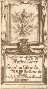 Frontispice voor De Regels van de Orde van Onze Lieve Vrouw door Jacques Callot