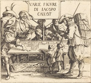 Frontispice voor "Varie Figure" door Jacques Callot