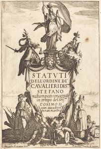 Frontispice voor de Statuten van de Orde van de Ridders van Sint Stefanus door Jacques Callot