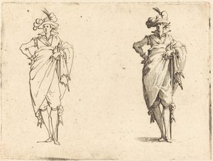 Heer Gezien van Voor met Hand op Heup door Jacques Callot