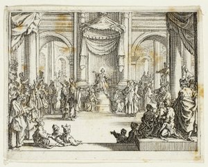 Jezus Onder de Doktoren, uit Het Nieuwe Testament door Jacques Callot