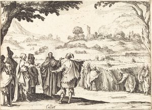 Jezus met de Farizeeën door Jacques Callot