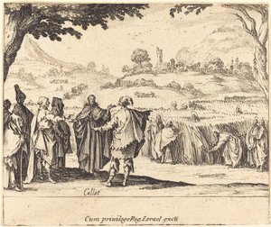 Jezus met de Farizeeën door Jacques Callot