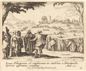 Jezus met de Farizeeën door Jacques Callot