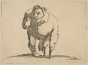LEstropié a la Béquille et a La Jambe de Bois, 1616-22 door Jacques Callot