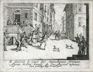 Het leven van de verloren zoon ... (gravure) door Jacques Callot