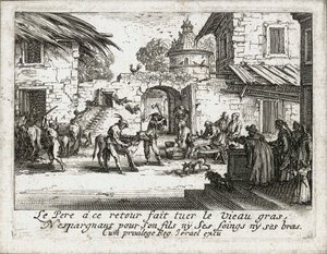 Het leven van de verloren zoon ... (gravure) door Jacques Callot