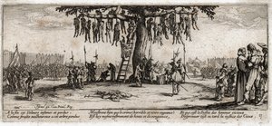 De ellende en tegenspoed van de oorlog ... (gravure) door Jacques Callot