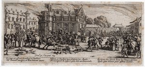 De ellende en tegenspoed van de oorlog ... (gravure) door Jacques Callot