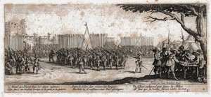 De ellende en tegenspoed van de oorlog ... (gravure) door Jacques Callot