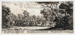 De ellende en tegenspoed van de oorlog ... (gravure) door Jacques Callot