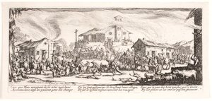 Les Misères et les Malheurs de la Guerre (blad 7) door Jacques Callot
