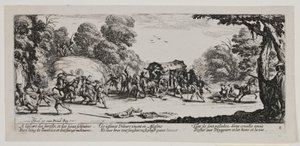 Les Misères et les Malheurs de la Guerre (blad 8) door Jacques Callot