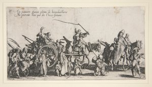 Les bohemiens en marche door Jacques Callot