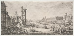 Les deux grandes vues de Paris: Vue du Louvre, 1628-1630