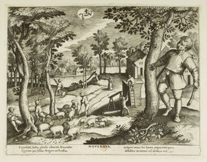 Maanden. 11, november door Jacques Callot