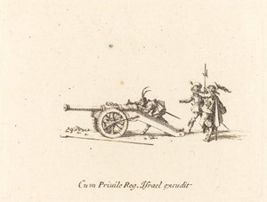 Het laden van het kanon door Jacques Callot