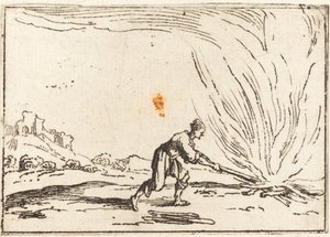Man Bij Een Brand door Jacques Callot