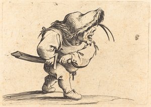 Man die Zich Voorbereidt om Zijn Zwaard te Trekken door Jacques Callot