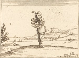 Man die een Parel Wast door Jacques Callot