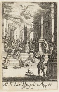 Martelaarschap van Sint-Jan, de Minderjarige, plaat zeven uit De Martelaars van de Apostelen door Jacques Callot