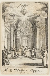 Martelaarschap van de heilige Mathias, plaat elf uit De Martelaars van de Apostelen door Jacques Callot