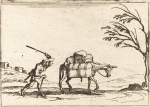Boer Die Zijn Ezel Slaat door Jacques Callot