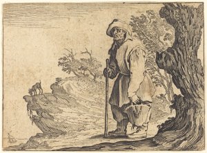 Boer met zak door Jacques Callot