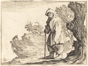 Boer met zak door Jacques Callot