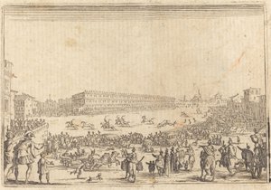 Piazza Presso alla Porta al Prato door Jacques Callot