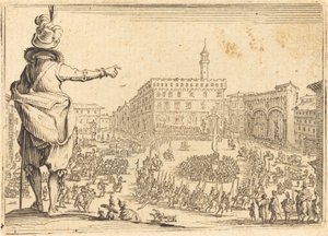 Piazza della Signoria, Florence door Jacques Callot