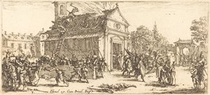 Plundering van een Klooster door Jacques Callot