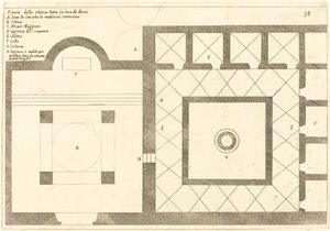 Plattegrond van de Kerk bij het Huis van Annas door Jacques Callot