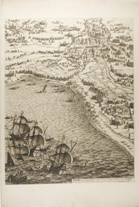 Plaat Zes uit La Siège de la Rochelle door Jacques Callot